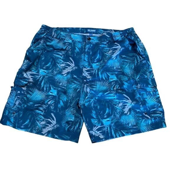 Reel Legends Blue Cargo Style Swim Trunks, Size 2XL - Picture 1 of 6